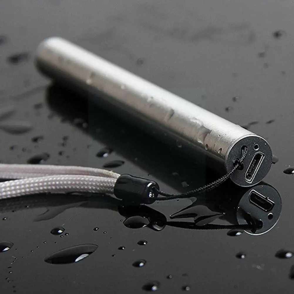 

Outdoor Mini-double-deck Led Flashlight Usb Charging Flashlight Port X5c4