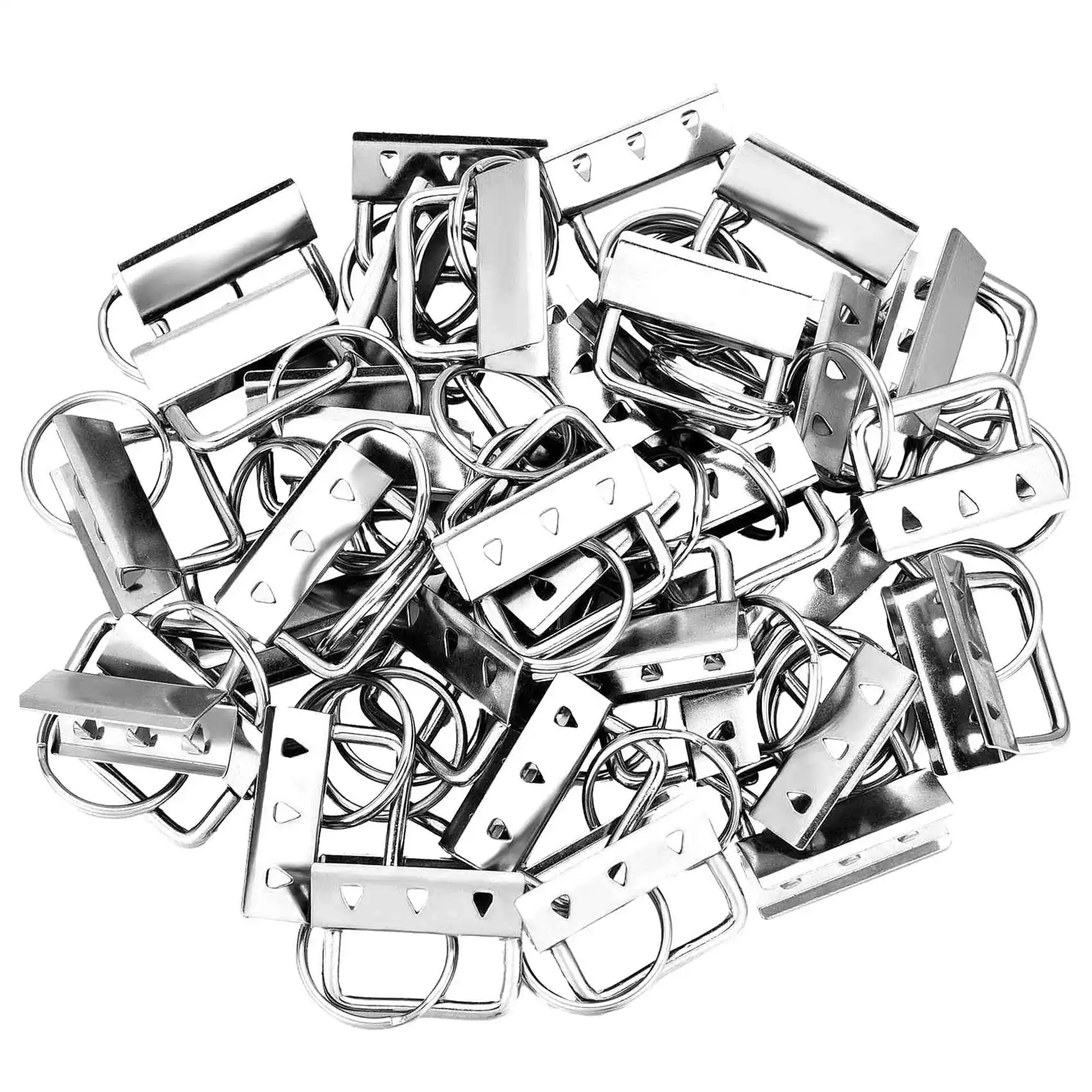 

40 Piece Key Ring Hardware Keychain Bracelet Hardware with Lanyard Key Ring