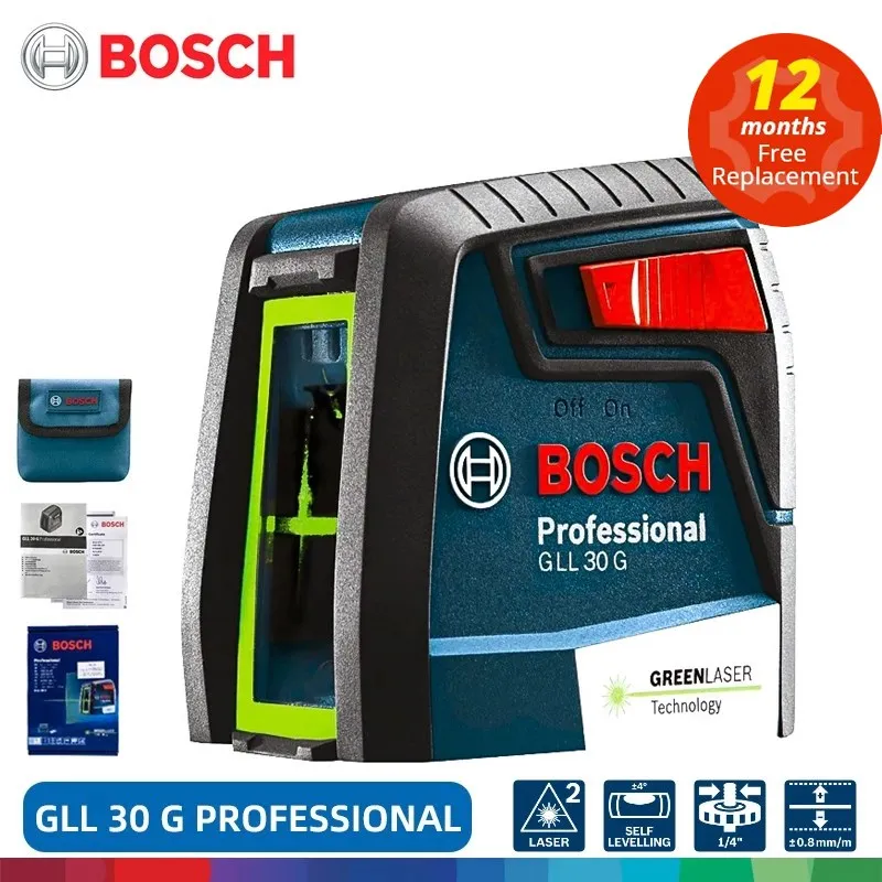 

BOSCH Professional Laser Level GLL30G/GLL5-50X/GLL3-80 Horizontal And Vertical Laser Levels Cross Line Laser For Home Decoration