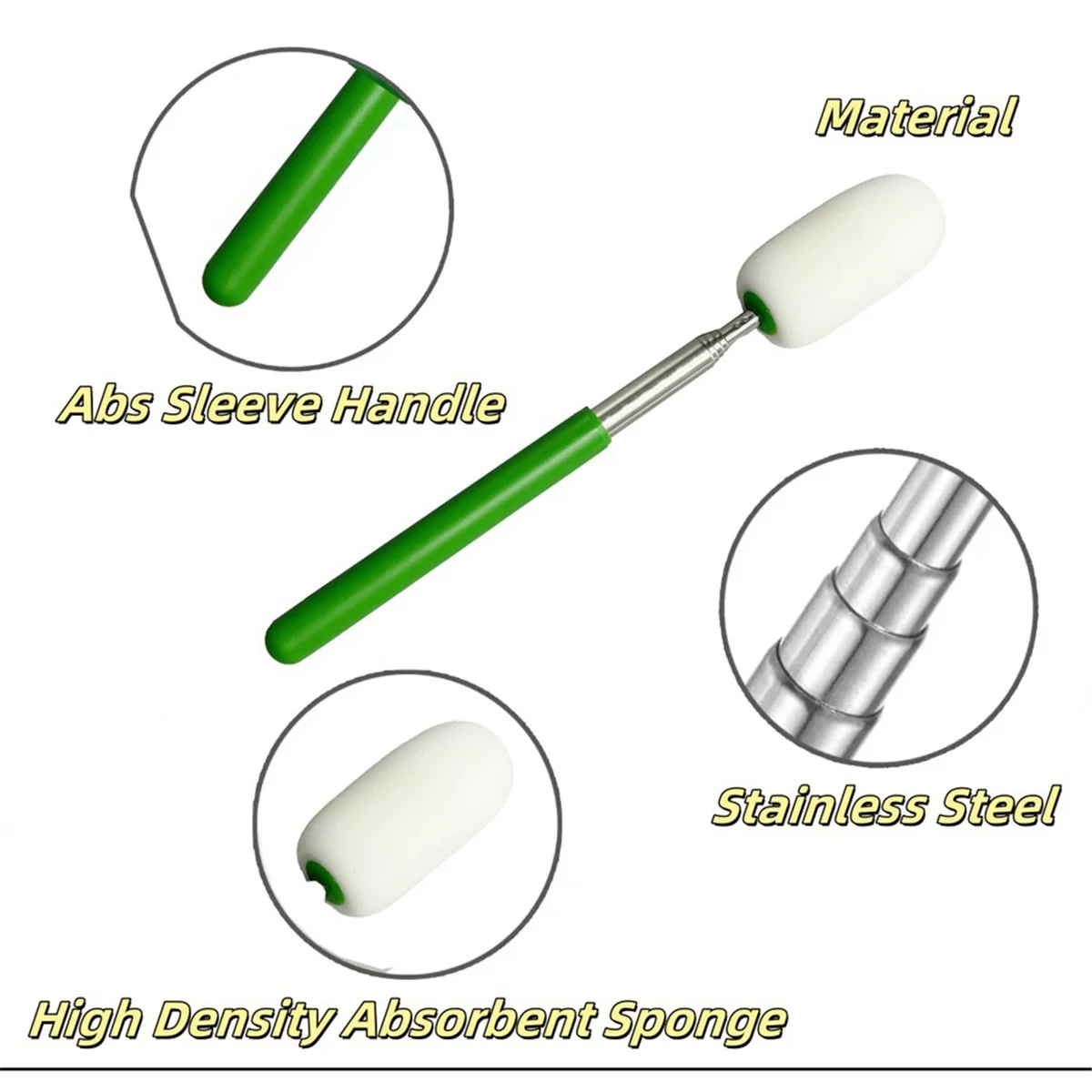 2 шт. телескопическая губка на палочке держатель для губки керамической