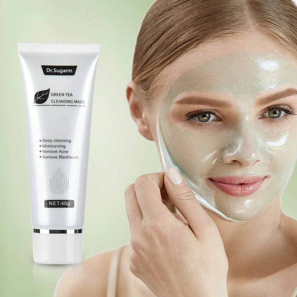 Sdotter 40g Green Tea Peeling Tearing Face Mask Blackhead Skin Care Deep Cleansing Pore Strip Remove Acne Nose Black Skincare