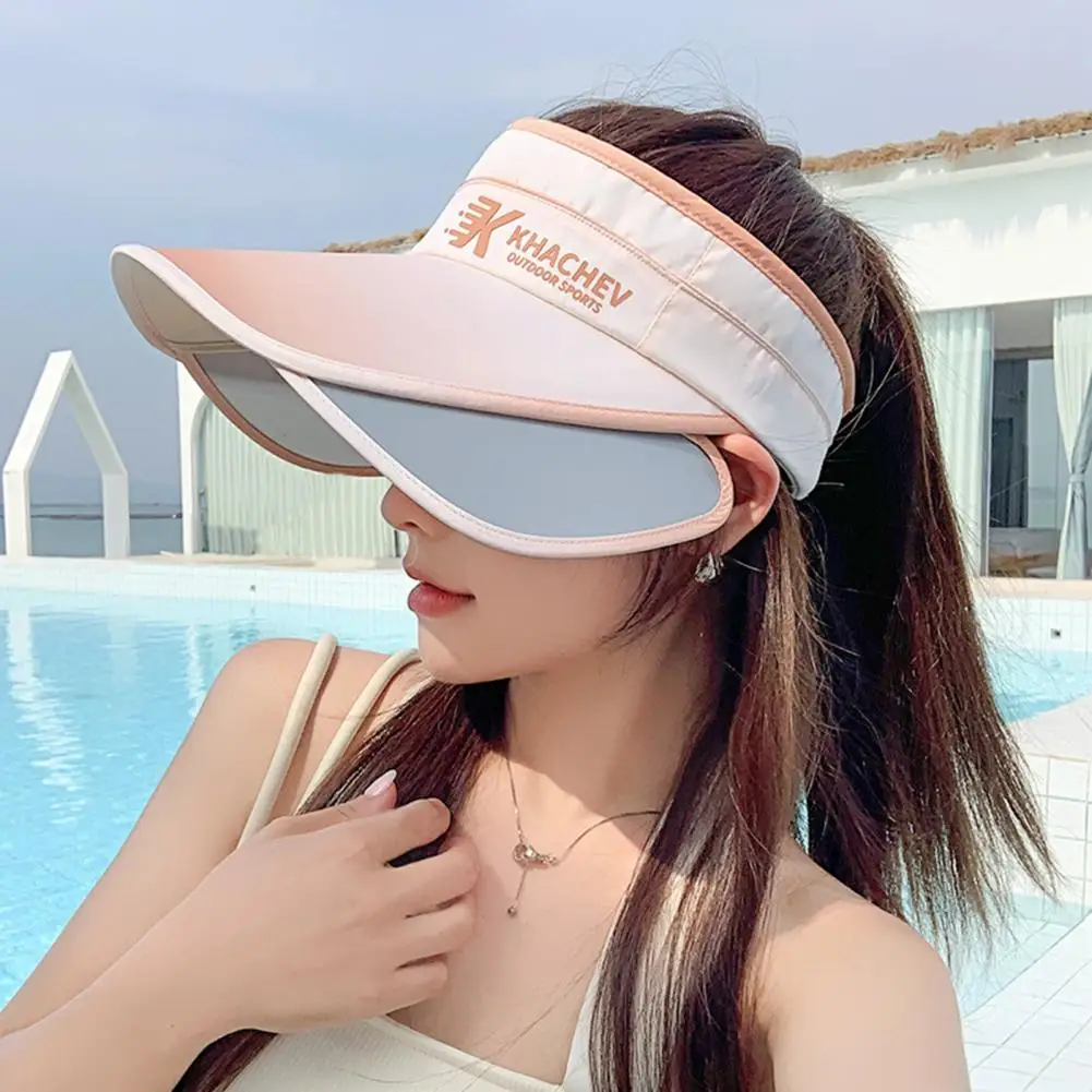 

Trendy Sport Hat Empty Top Comfy Sunshade Hat Women Outdoor Sport Beach Hat