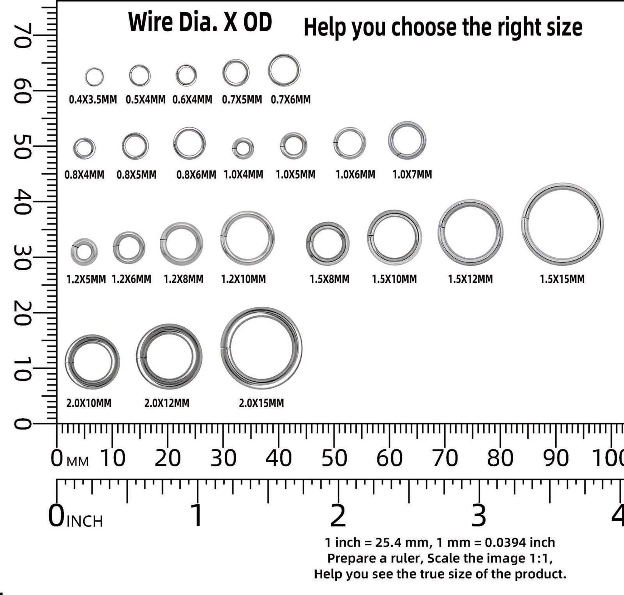 500PCS/Lot Stainless Steel Closed Jump Rings Split Rings Connectors for DIY Necklace Bracelet Jewelry Finding Making Accessories