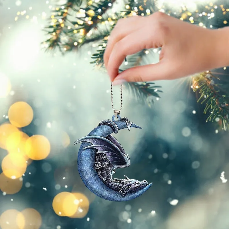 

Moon Rose Creative Acrylic Pendant Double Sided Printing Home Decoration