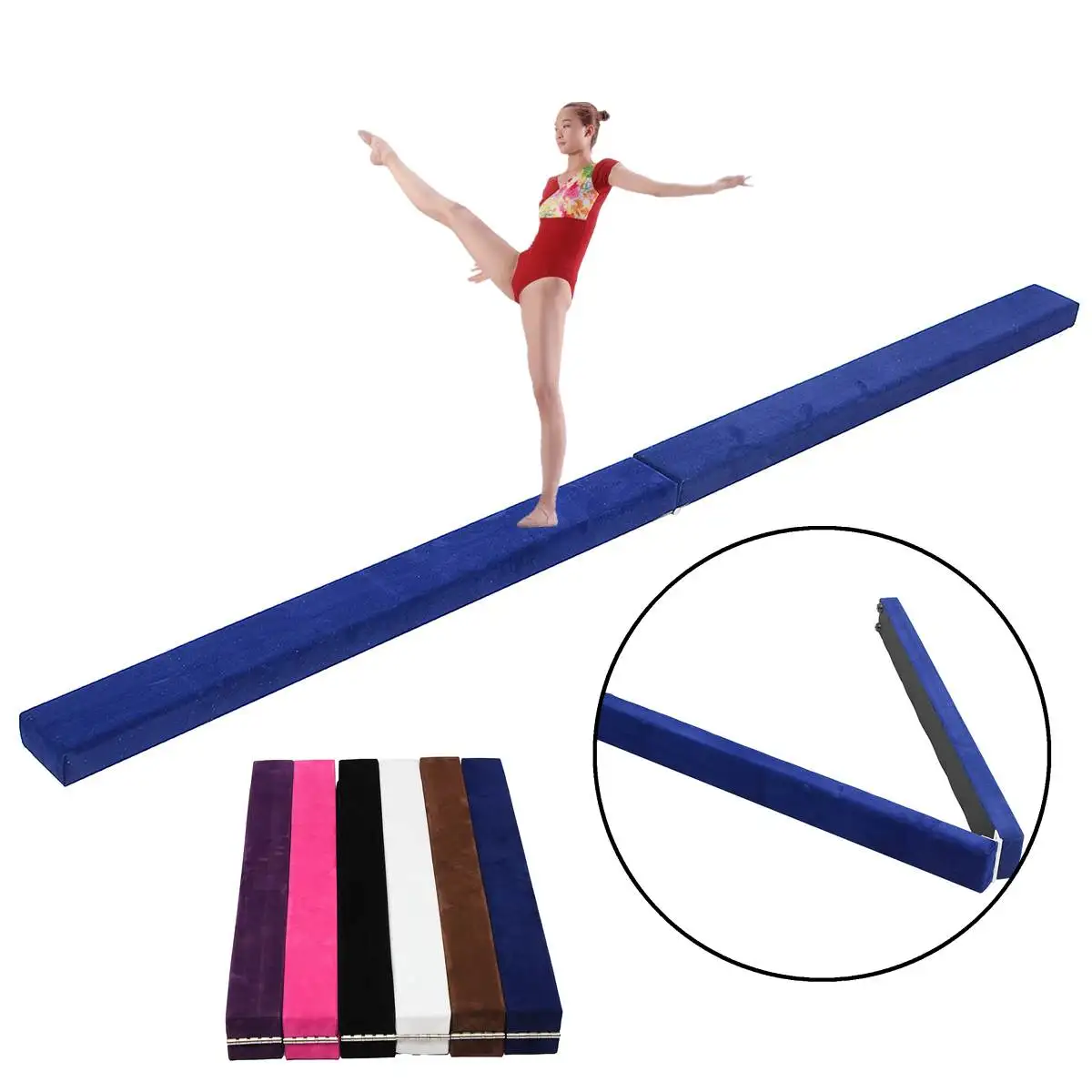 

2.4M Balance Beam Folding Balance Beam Gymnastics Gym Training Equipment Gymnastics Accessories