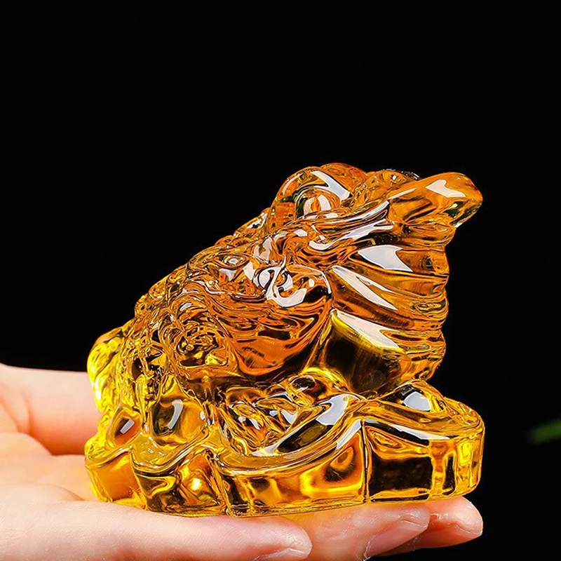 

Feng Shui Toad Money Lucky Fortune Wealth Chinese Golden Frog Toad Coin Home Office Decoration Tabletop Ornaments Lucky Gifts