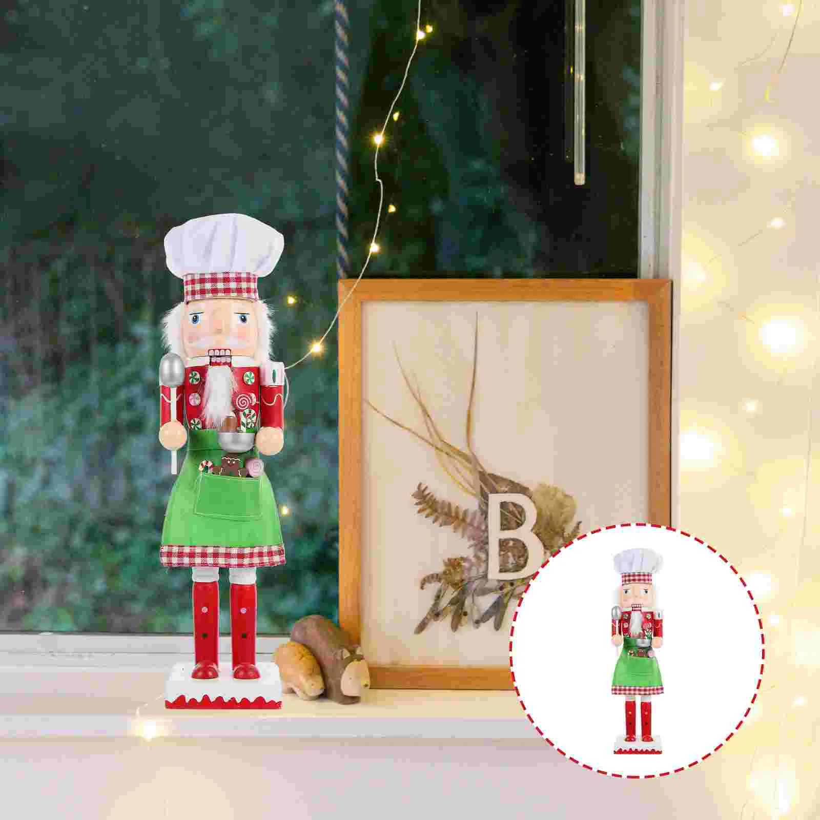 

Festive Multi-function Creative Wood Nutcrackers Craft Christmas Nutcrackers Figure for Bedroom Holiday Party Gift Tabletop