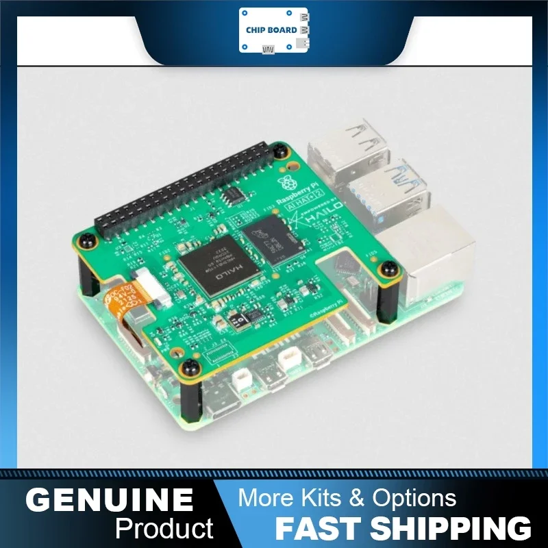 Фото Плата расширения BoMaSRaspberry Pi AI HAT+ 2, AI-акселератор Hailo-10H с производительностью 40 TOPS и 8 ГБ выделенной встроенной памяти, для Pi 5 №4
