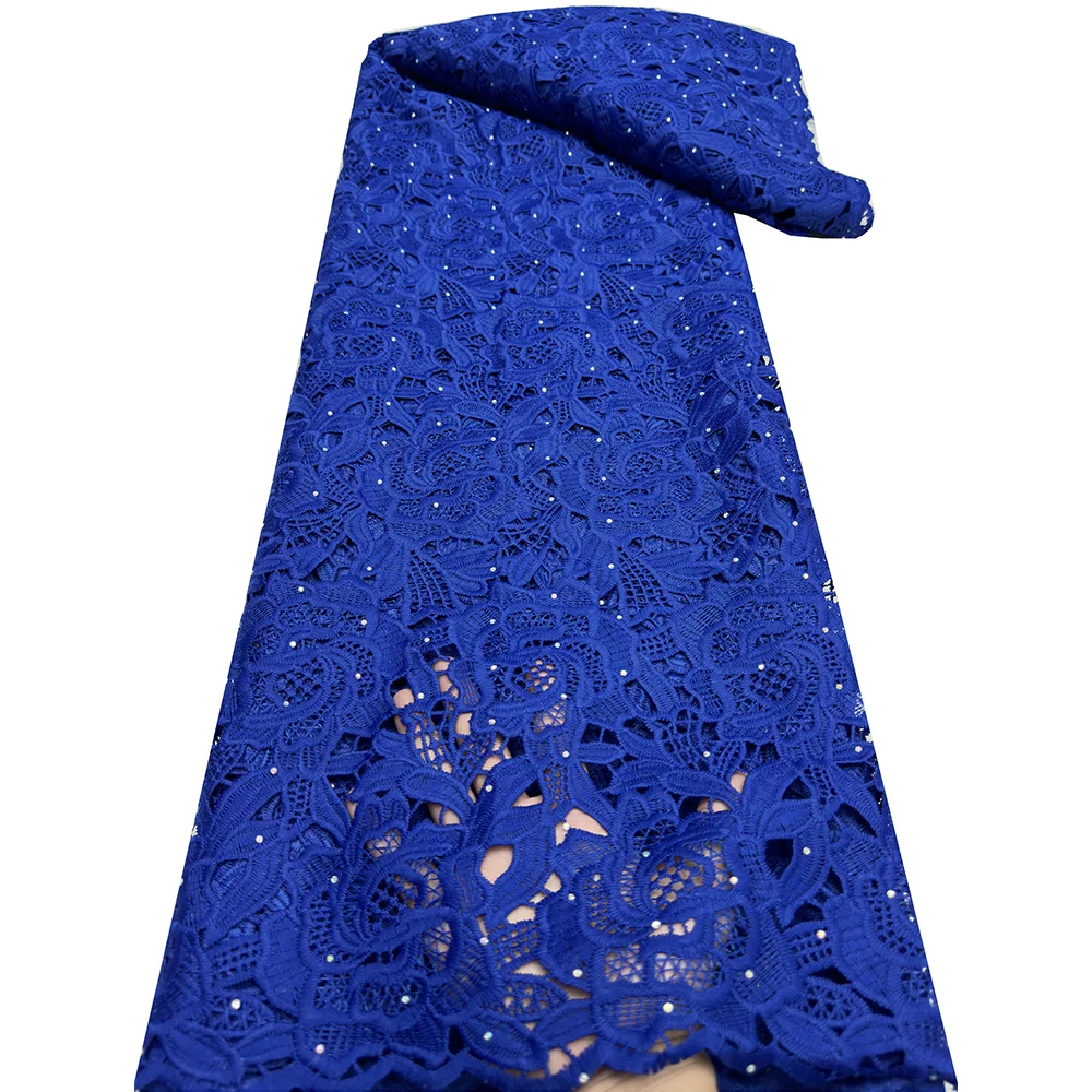 Нигерийский гипюр шнур кружевная ткань 2024 Высококачественная вышивка для