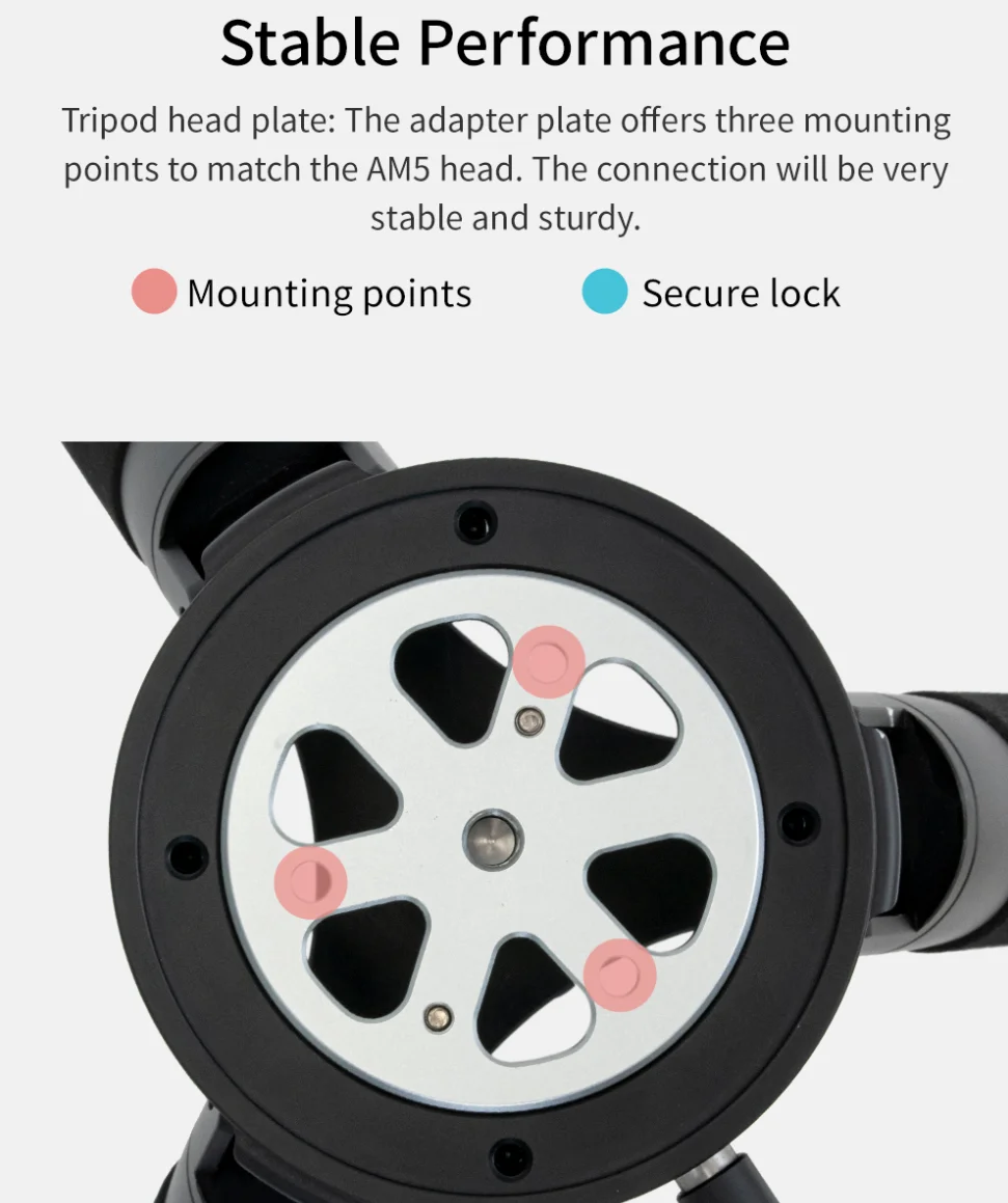 Телескопический штатив TC40 из углеродного волокна для AM5 JUWEI и похожих креплений