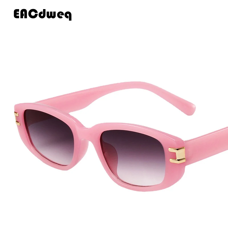 

Солнечные очки в прямоугольной оправе женские, небольшие зеркальные солнечные, в винтажном стиле, брендовые дизайнерские, желеобразные