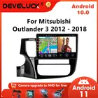 Автомагнитола 2 din, мультимедийный видеопроигрыватель с Android 10, GPS-навигацией, стерео DVD, для Mitsubishi Outlander 3, GF0W, GG0W, 2012 - 2018