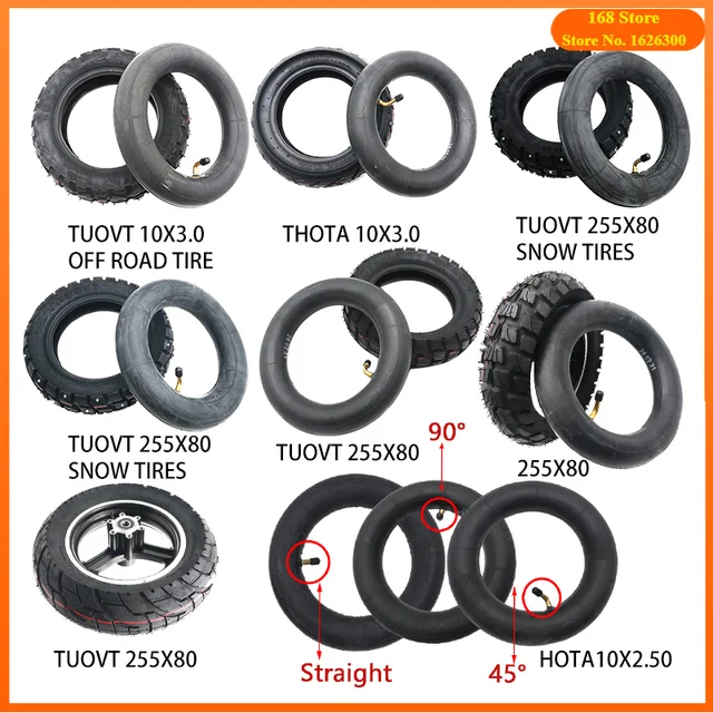 High performance 10x3.0 inner and outer tire 10*3.0 tube tyre for kugoo m4 pro electric scooter go karts atv quad speedway tyre