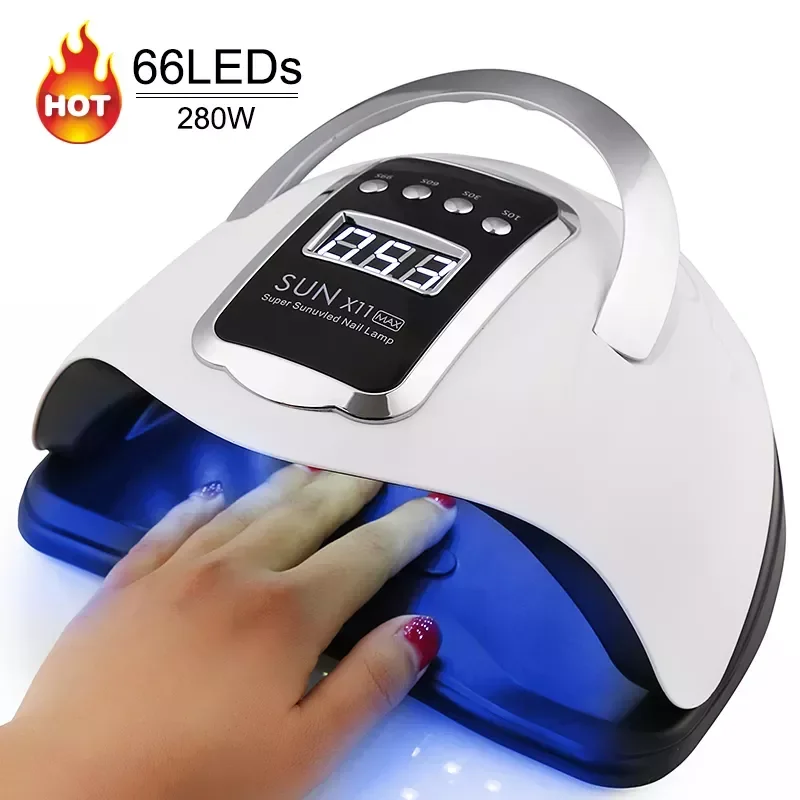 

NEW2023 UV LED Nail Lamp Handheld Nail Dryer 66LED Lamp Fast Drying All Nail Gel Polish Infrared Sensor Manicure Nail Salon Mach