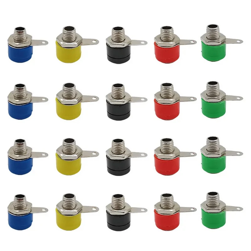 

Банановые разъемы 4 мм, 20 шт., 5 цветов