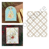 metal cutting die scrapbook diary grid background decorative embossing template diy cards 2022 new christmas