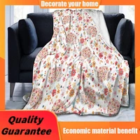 floral soft throw blanket 60inchx40inch lightweight flannel fleece blanket for couch bed sofa travelling camping for kids adults