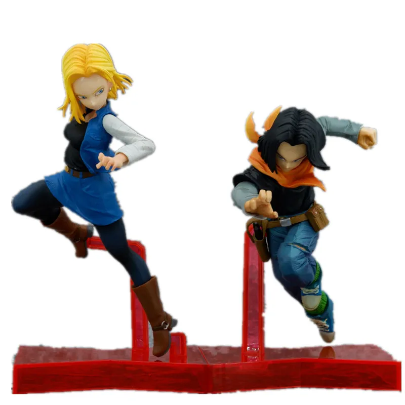 

15cm Anime Figure Dragon Ball Cyborg 17 Cyborg 18 PVC Removable Figure Collection Model Desktop Ornament Children Birthday Gift