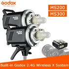 Компактная и прочная студийная вспышка Godox MS200 200 Вт или MS300 300 Вт, вспышка для студии