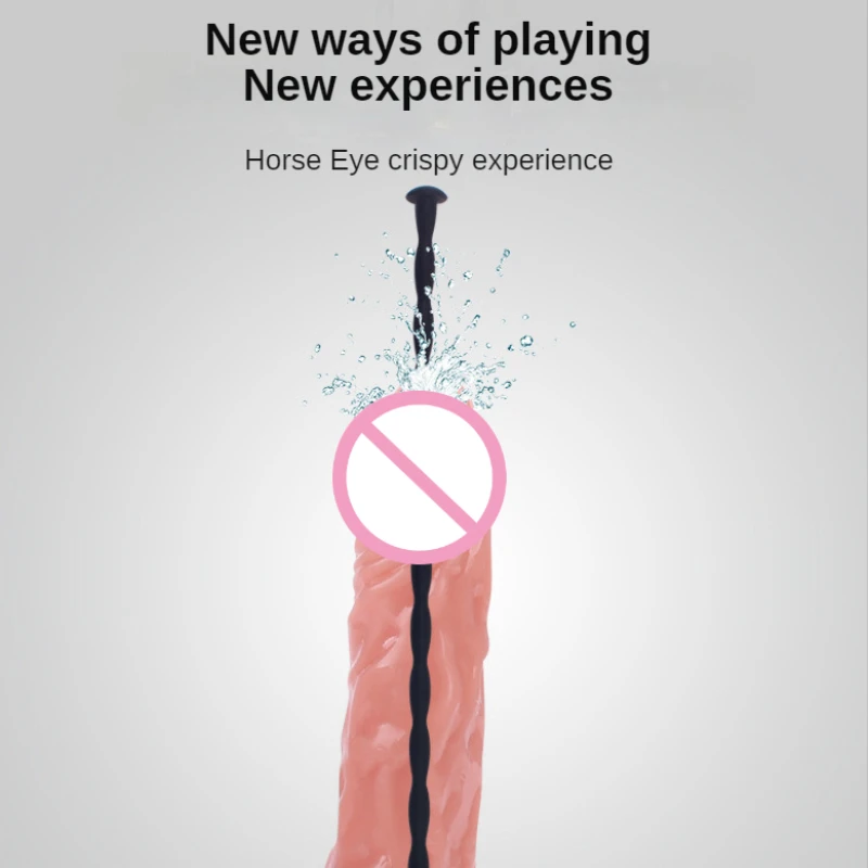 Силиконовый дилатор для мочевого канала с глазом лошади, стимуляция взрослых секс-игрушек для мужчин, гей-плаг для звука пениса, вставка в уретру.