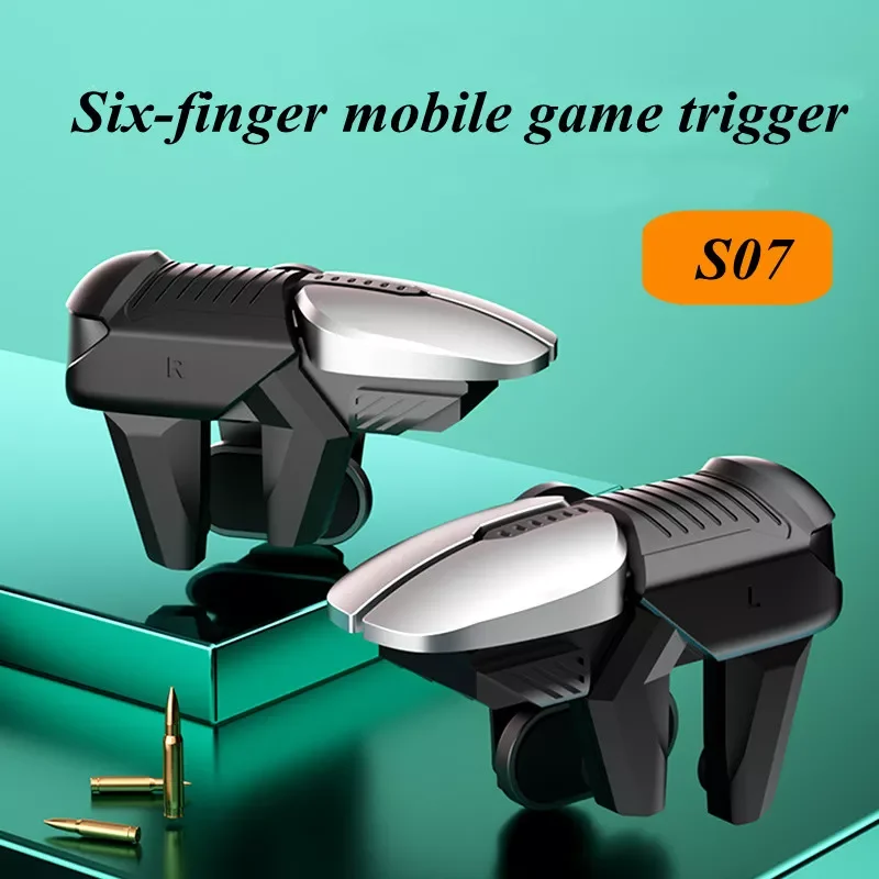 

Mobile Phone Game Trigger S07 for PUBG Gaming Controller L1 R1 Alloy Key Button Gamepad Joystick Aim Shooting for IPhone Android