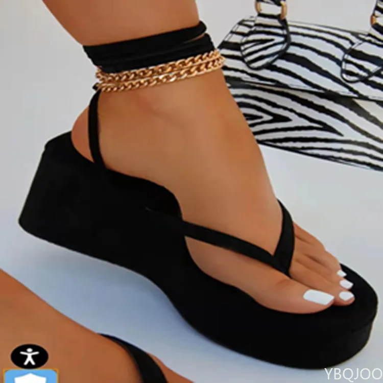 

Women Flip Flops Slippers Wedge Platform Thick Bottomn Casual Ladies Sandals Clip Toe Summer Shoes Zapatillas De Mujer Sandalias