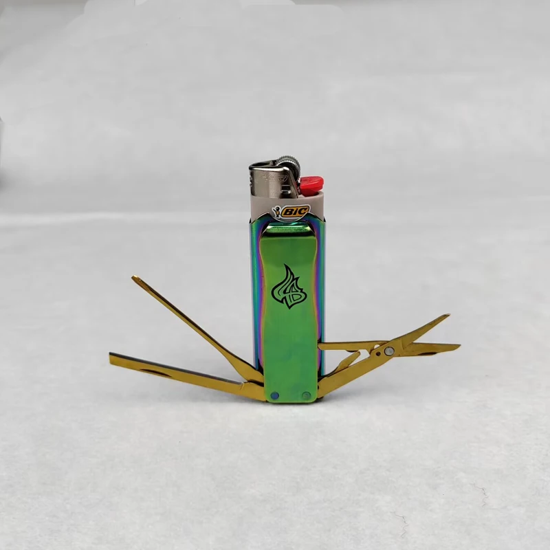 

LighterBro Slim Lighter Sleeve Multi-Tool - 420 Stainless Steel Fits Favorite Lighters Knife Screwdriver Bottle Opener Key Ring