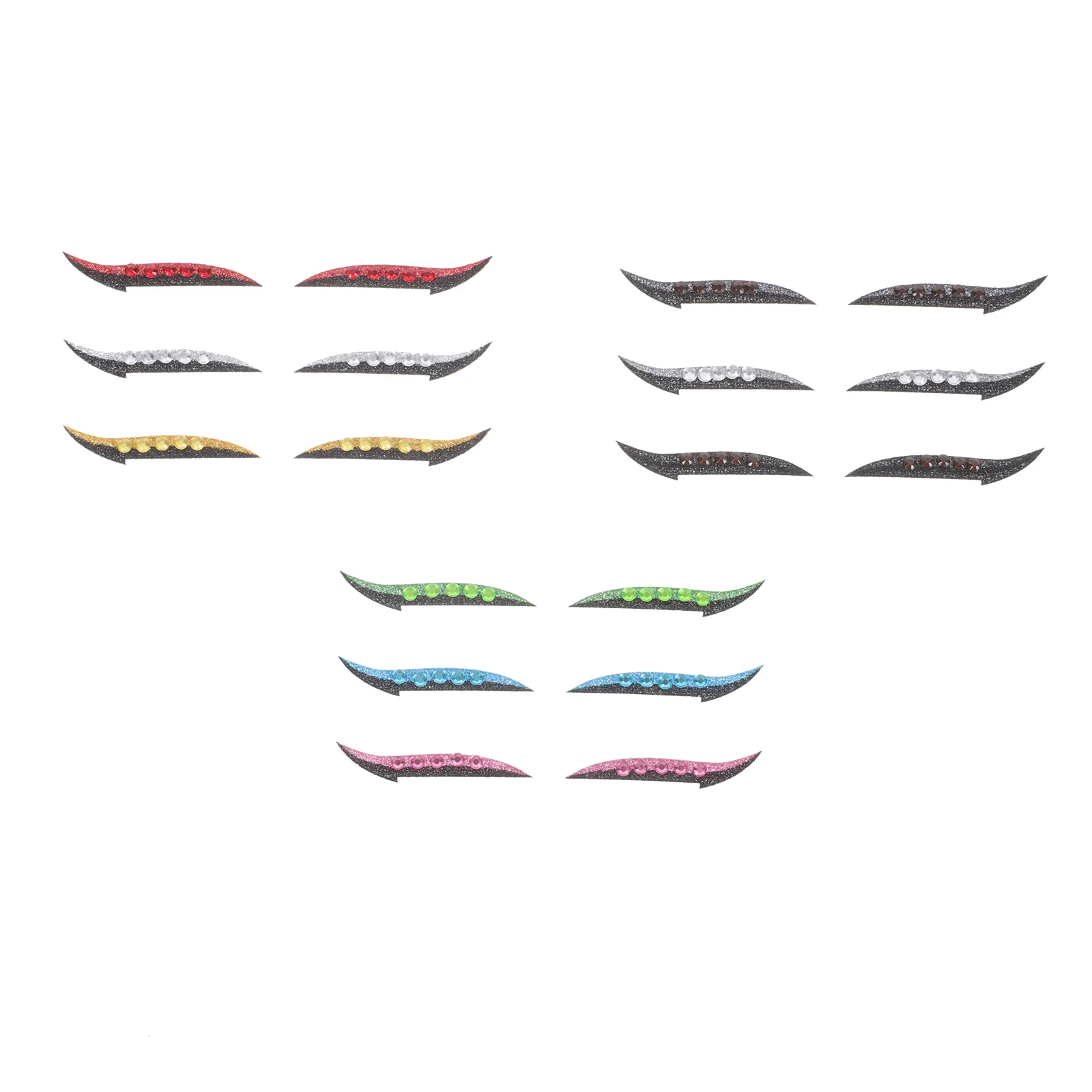 

Eyeliner Stickers Eye Line Strip Strips Makeup Sticker Decals Crystal Eyelid Rhinestone Tapes Reusable Decal Template Shadow