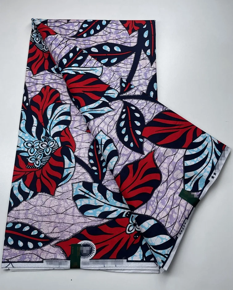 

2022 Best Quality Guaranteed Glam Glitter Grand Ankara Golden Wax Fabrics African Cotton Wrapper Tissus Printed Materials 6Yards