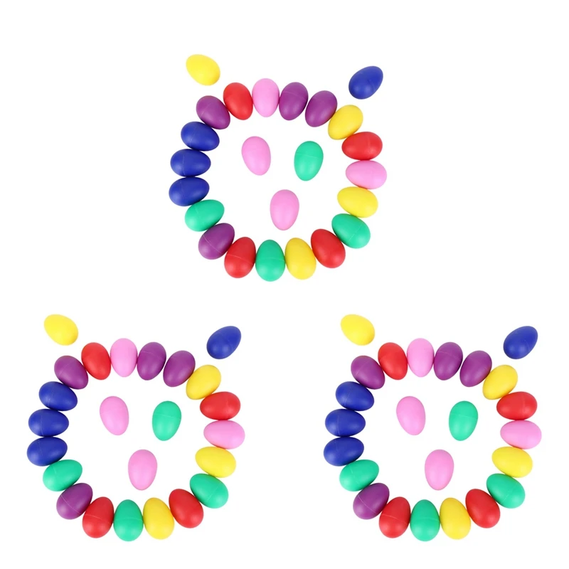 

Набор из 72 яиц-шейкеров, пасхальные яйца, музыкальные яйца, пластиковые яйца, 6 цветов