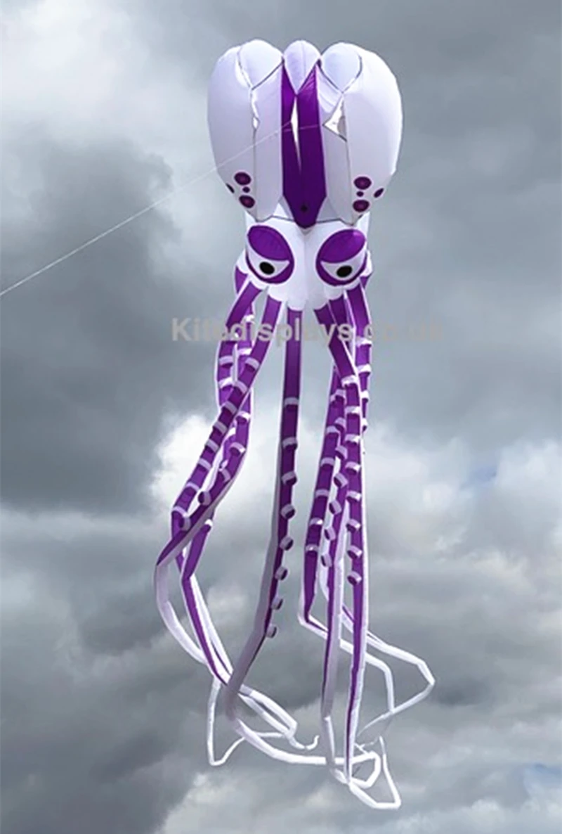 

free shipping octopus kite large inflatable kite flying nylon soft kites for adults professional kites factory equipment