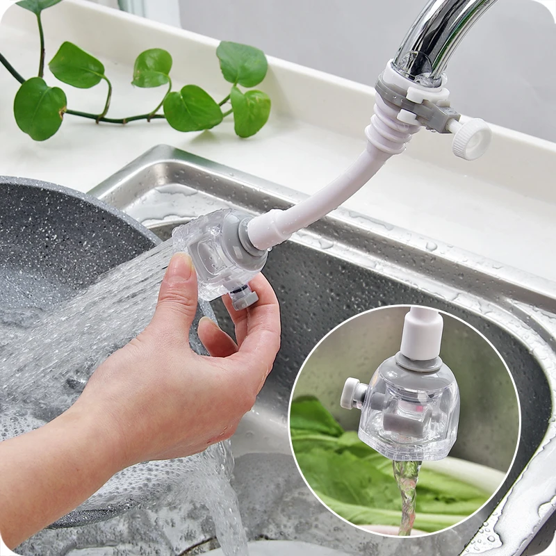 

Water Saving Kitchen Faucet Extender 360 Degree Adjustable Splash-proof Water Tap Extension Filter Accessories Kitchen Gadgets