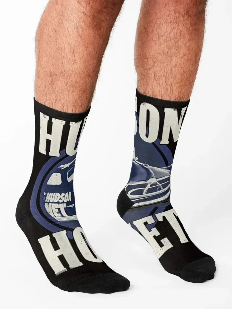 Hudson Hornet Badge Графические носки Ретро Футбольные партии Спортивные женские Мужские