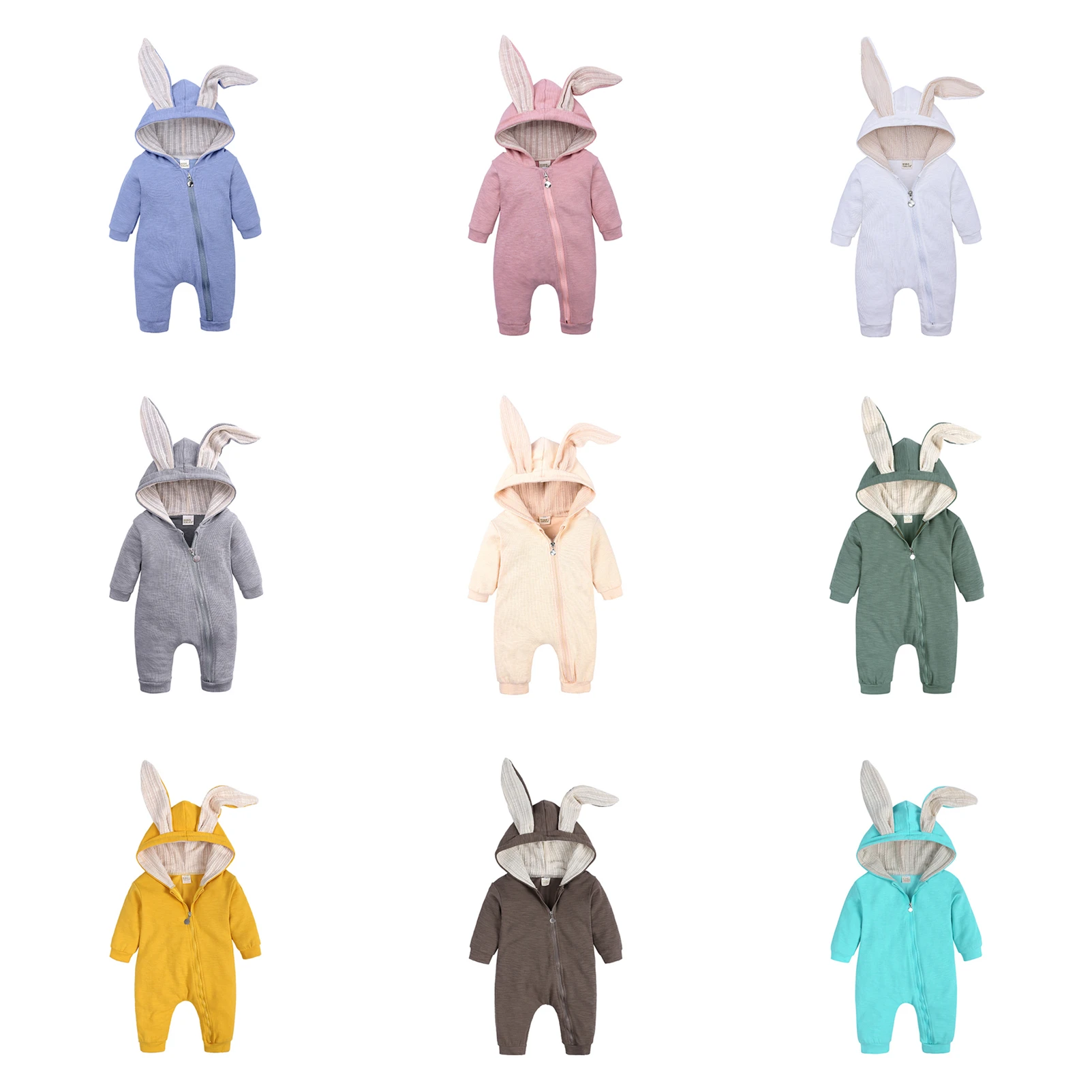 

2022 Autumn New Baby Long Sleeve Cotton Rompers Cute Infant Hooded Jumpsuit Kids Boys Girls Casual Overalls Newborn Clothes