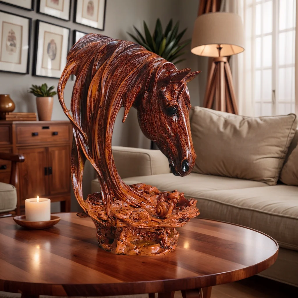 

Реалистичная статуэтка головы лошади из резины