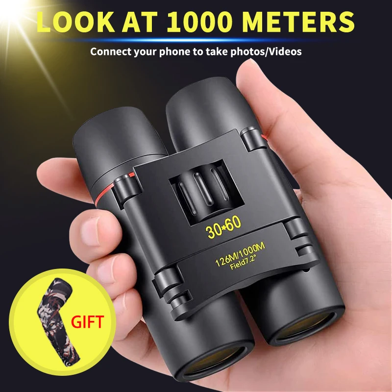 HD Lightweight Small Powerful Binoculars Long Range Telescope Zoom 30x60 Jumelles Camping Equipment Monocular for Hunting | Инструменты