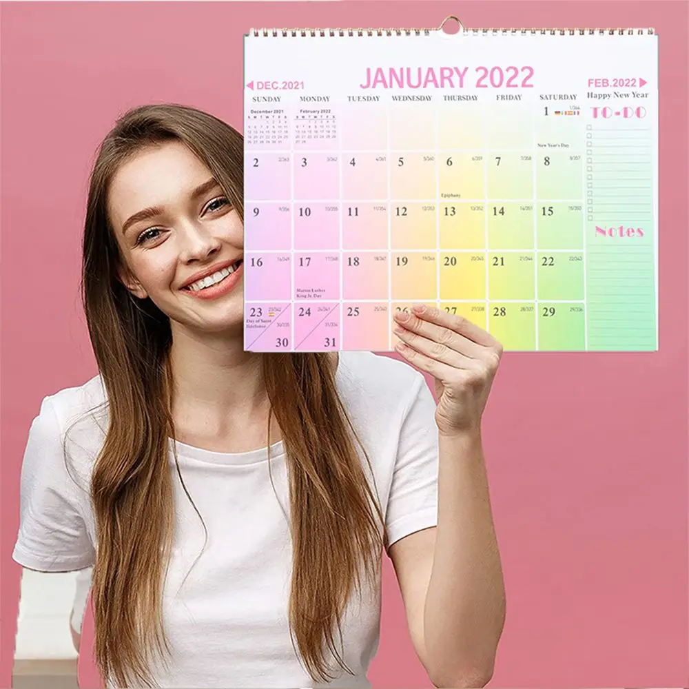 

Important day New Year Planner Date Clocking 2022 Wall Calendar Wall mounted Calendar Home Accessories Hanging calendar