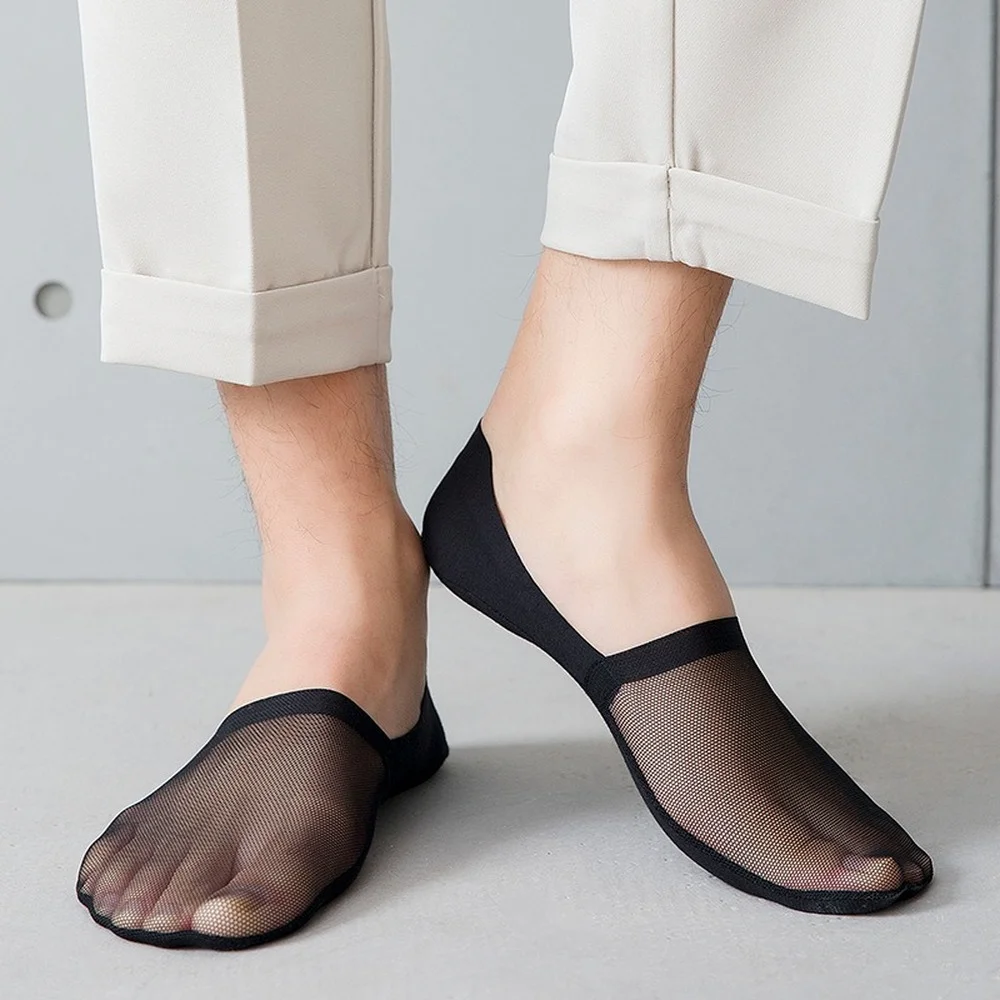 Silicone Anti-slip Invisible No Show Socks Men