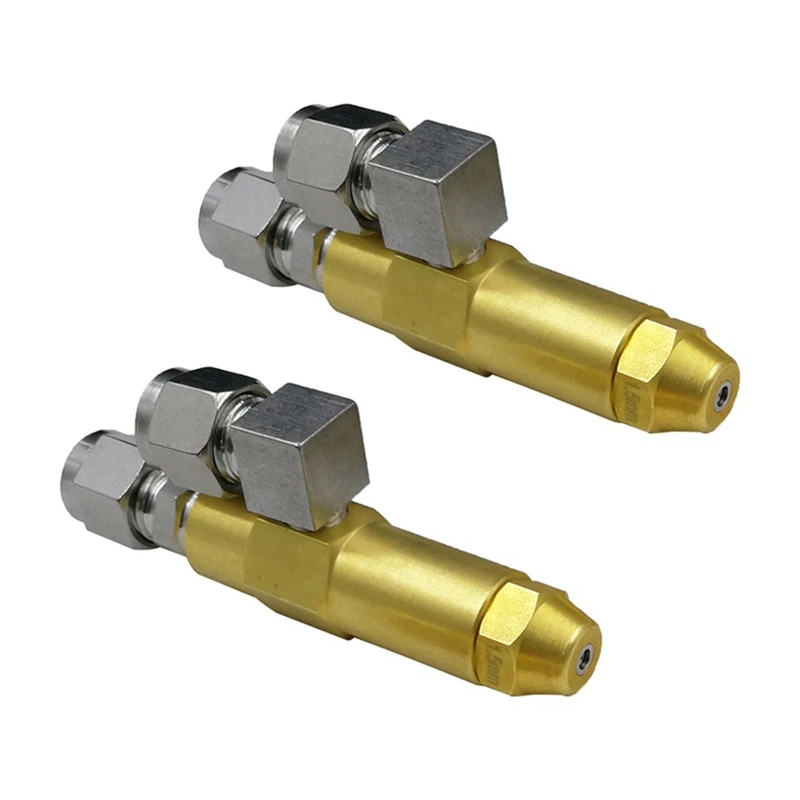 

JHD-2Pcs 1.5Mm Waste Oil Burner Nozzle,Air Atomizing Nozzle,Fuel Oil Nozzle,Full Cone Oil Spray Nozzle