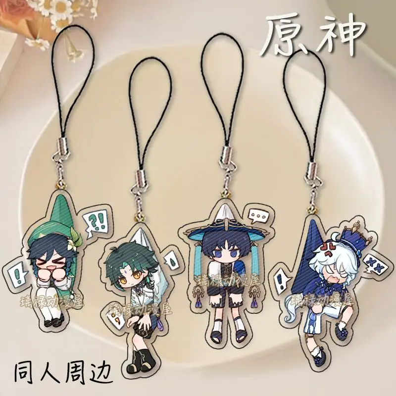 Аниме Genshin Impact Venti Balladeer Xiao Cosplay двусторонняя фотография подарок для студентов ambito