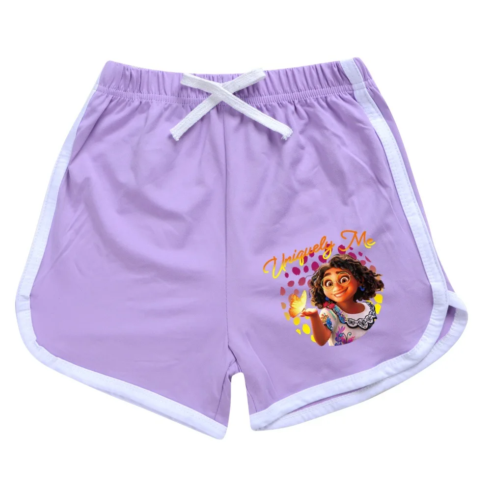 Boys Girls Summer Encanto Cartoon Print Clothing Set Teen Kids Mirabel Madrigal T-shirt + Shorts 2pcs Set Casual Tracksuit 2-16Y