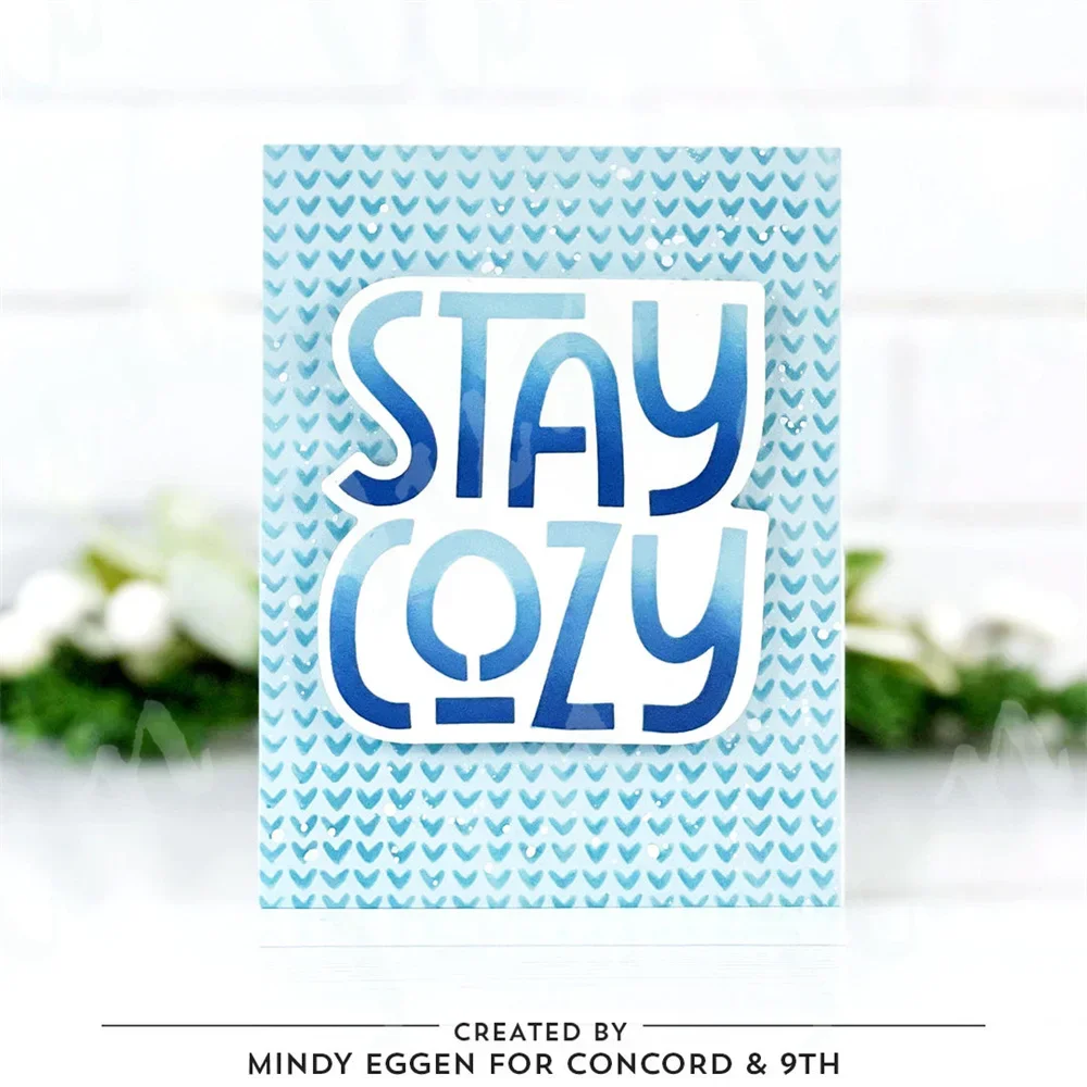 Металлические Вырубные штампы Stay Cozy скрапбукинг сделай сам слойные трафареты