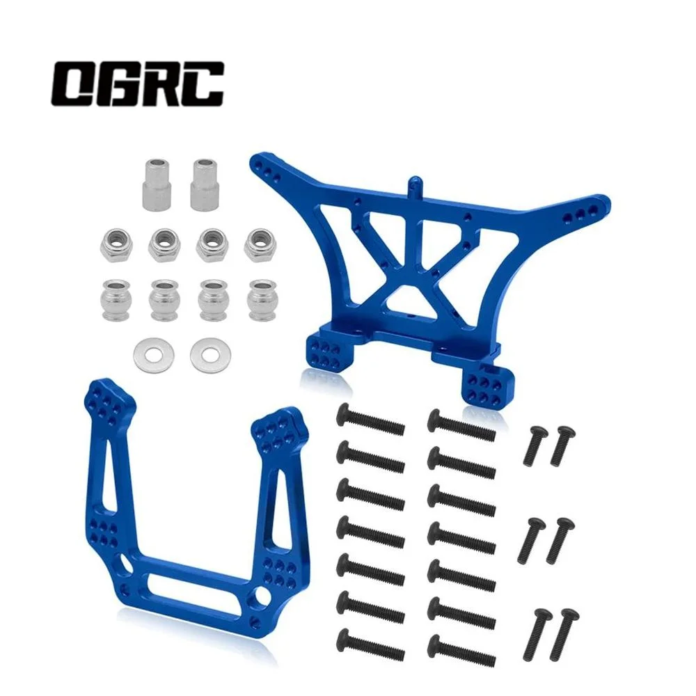 OGUNKE RC Aluminum Alloy Front & Rear Shock Tower Kit Perfect Upgrade for Traxxas 1/10 2WD Slash Stampede/Rustler/F-150 Raptor
