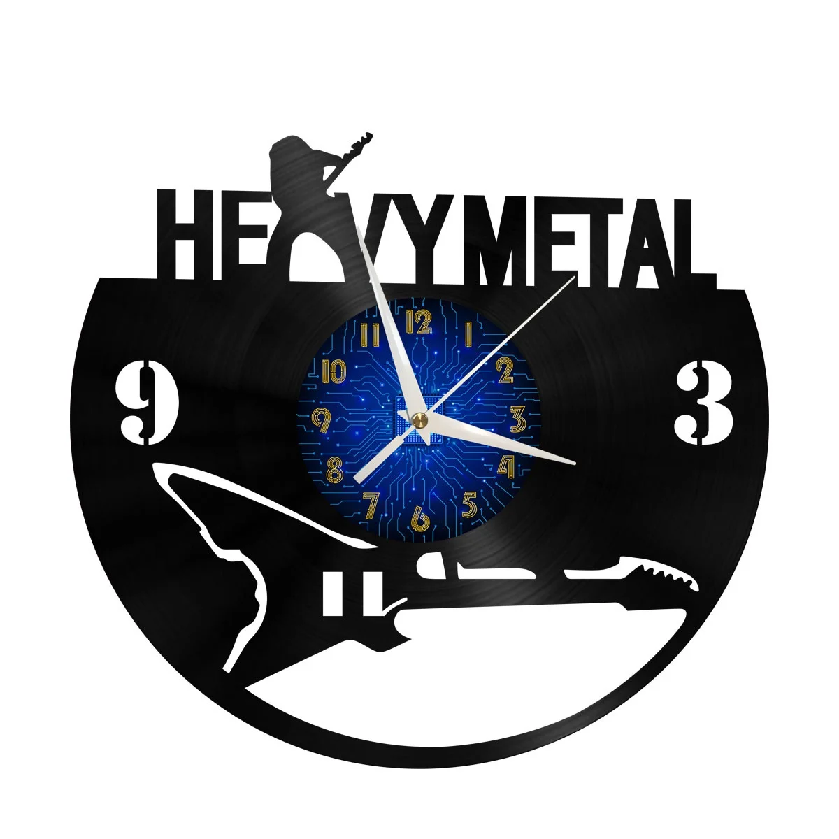 

Heavy Metal Vinyl Wall Clock, Vinyl Record Clock Wall Art Silent & Non-ticking