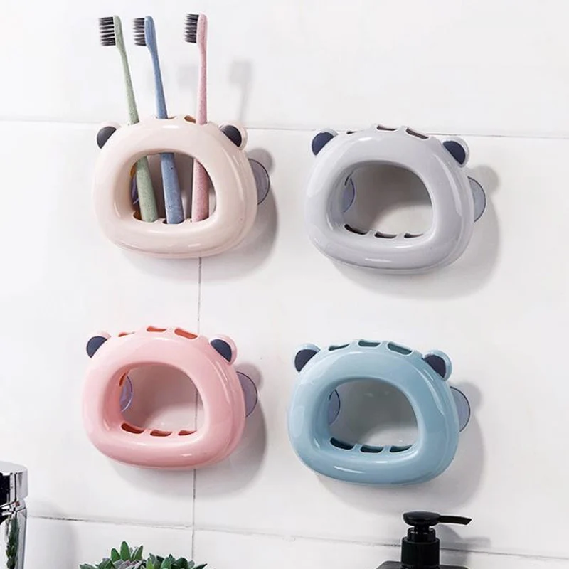 

Creative Cartoon Bear Toothbrush Holder Storage Rack Bathroom Wall Hanging Rack Suction Cup Suction Wall Toothbrush Holder