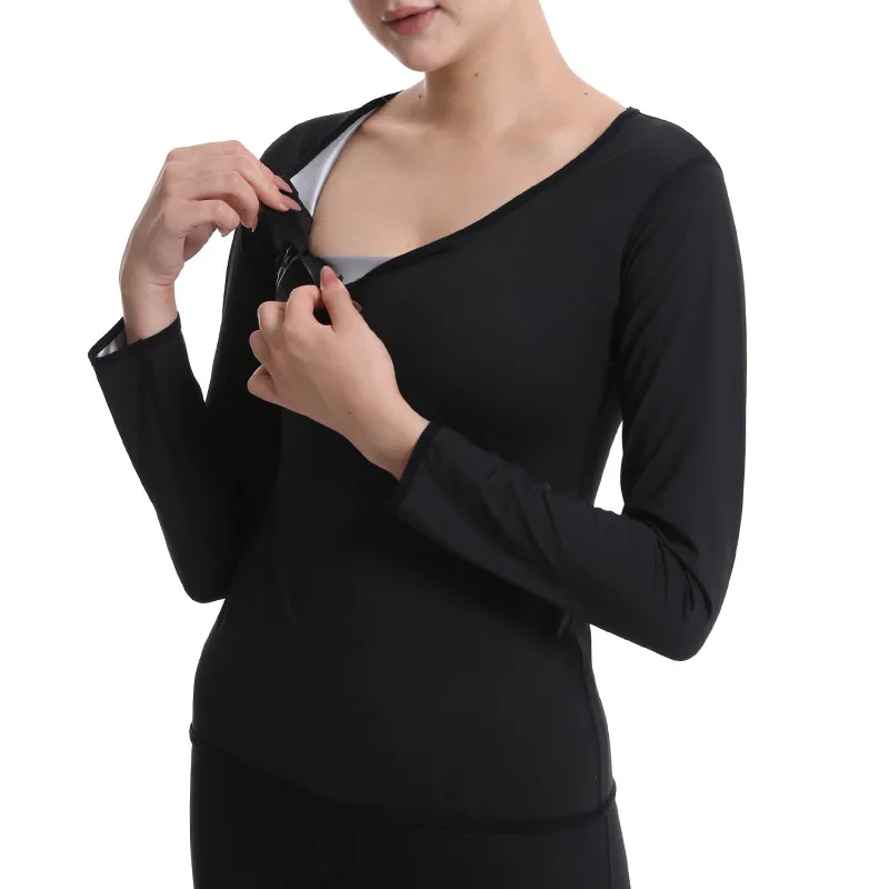 New Women Sauna Pants + Sweat Shirt Body Shaper Waist Trainer Slimming Leggings Compressioan Fitness Set Workout Shapewear Suits