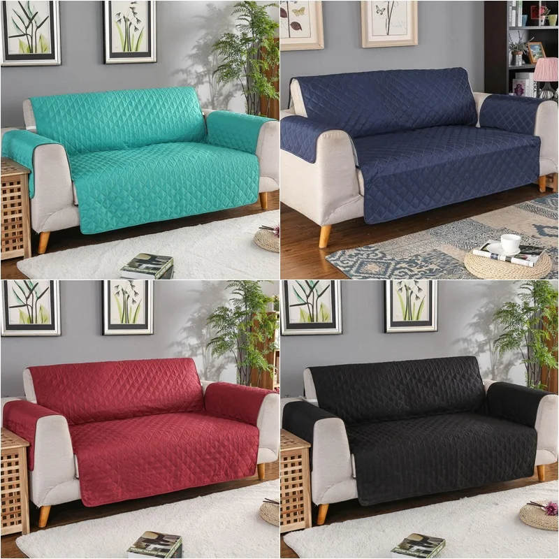 

1/2/3 Seat Sofa Cover Non Slip Pet Dog Sofa Mat Solid Color Armchair Cover Washable Couch Slipcovers Furniture Protector Covers