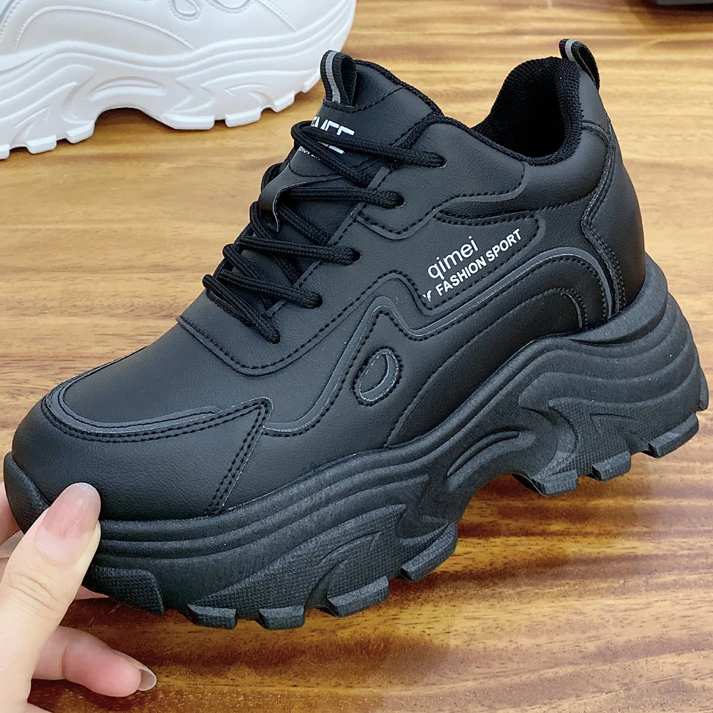 

Универсальные кроссовки на шнуровке на платформе, Модная и удобная женская обувь