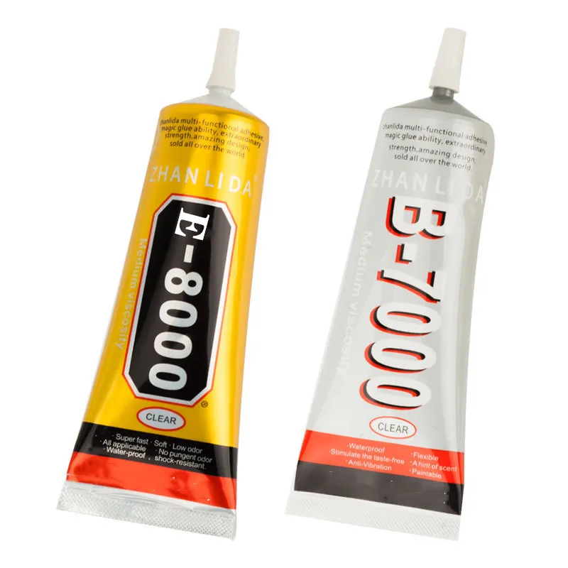 50ML B-7000 Liquid Strong Glue DIY Adhesive E-8000 Universal Glass Glue for Cell Phone LCD Touch Screen DIY Resin Jewelry Repair