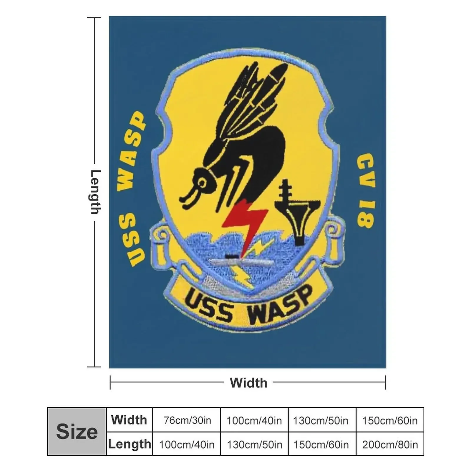 USS Wasp (CV/CVA/CVS-18) плюшевый плед